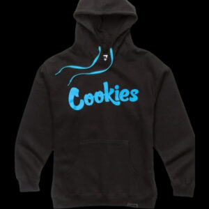 Cookies Black Hoodie Blue Logo
